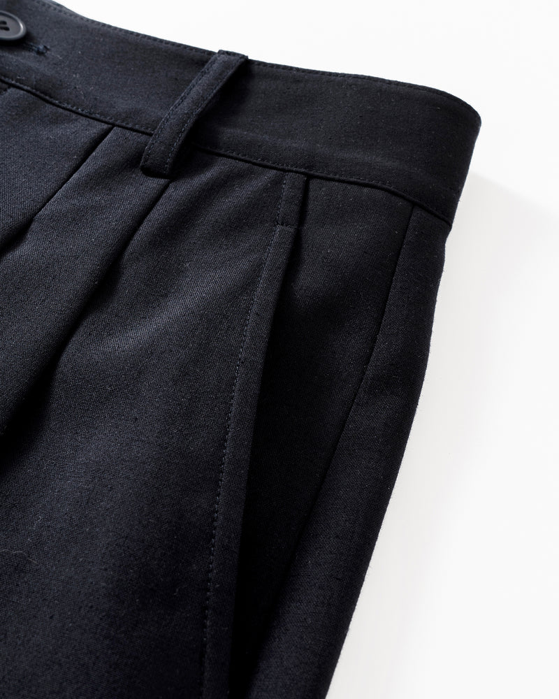 Banana Shape Pleated Wide Leg Casual Pants