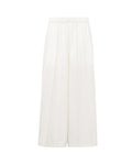 Linen Blend Fine Pleated Wide Leg Casual Pants