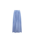 Pleated Drawstring Flowy Maxi Skirt